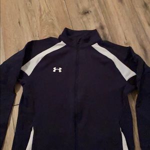 under amour navy warm up jacket